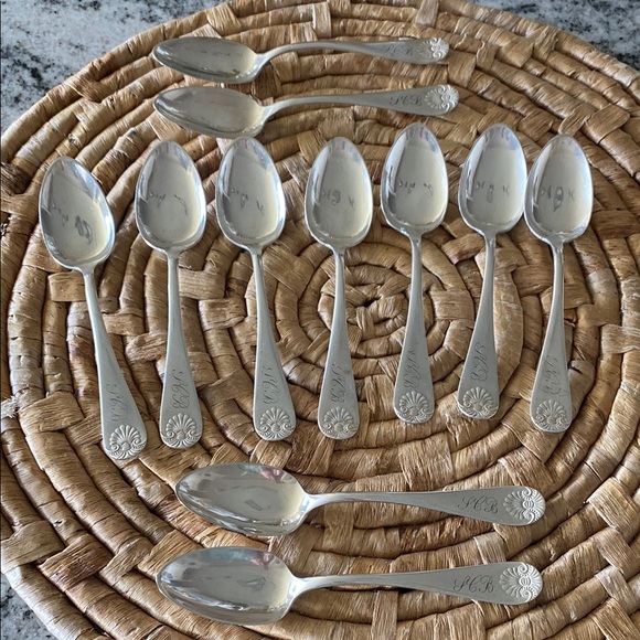 Towle Other - Antique Monogrammed Silver-Tone Teaspoons - Set of 11!